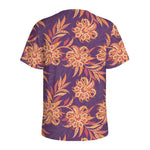 Tangerine Floral Bohemian Pattern Print Men's Sports T-Shirt