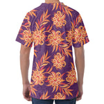 Tangerine Floral Bohemian Pattern Print Men's Velvet T-Shirt