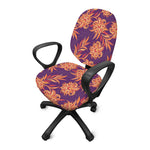 Tangerine Floral Bohemian Pattern Print Office Chair Cover