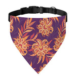 Tangerine Floral Bohemian Pattern Print Over The Collar Dog Bandana