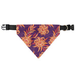 Tangerine Floral Bohemian Pattern Print Over The Collar Dog Bandana