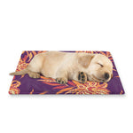 Tangerine Floral Bohemian Pattern Print Pet Cooling Mat Cover