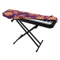 Tangerine Floral Bohemian Pattern Print Piano Keyboard Cover