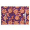 Tangerine Floral Bohemian Pattern Print Placemat