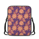 Tangerine Floral Bohemian Pattern Print Rectangular Crossbody Bag