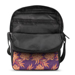 Tangerine Floral Bohemian Pattern Print Rectangular Crossbody Bag
