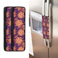Tangerine Floral Bohemian Pattern Print Refrigerator Handle Covers