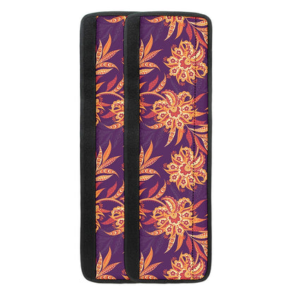 Tangerine Floral Bohemian Pattern Print Refrigerator Handle Covers