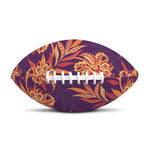 Tangerine Floral Bohemian Pattern Print Rugby Ball