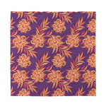 Tangerine Floral Bohemian Pattern Print Silk Bandana
