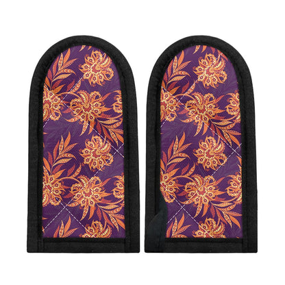 Tangerine Floral Bohemian Pattern Print Skillet Handle Cover