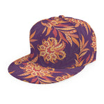 Tangerine Floral Bohemian Pattern Print Snapback Cap