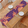 Tangerine Floral Bohemian Pattern Print Table Runner