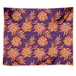 Tangerine Floral Bohemian Pattern Print Tapestry
