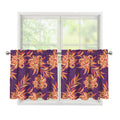 Tangerine Floral Bohemian Pattern Print Tier Curtains