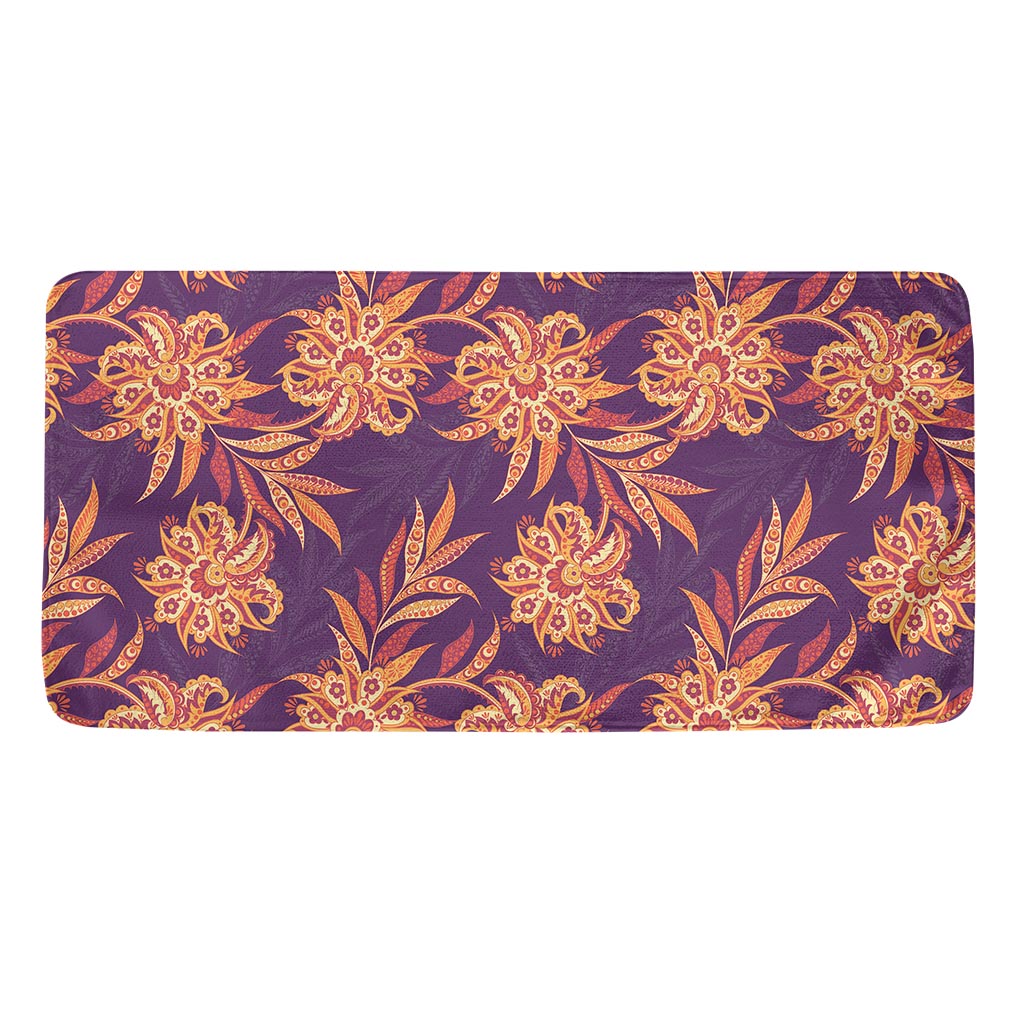 Tangerine Floral Bohemian Pattern Print Towel
