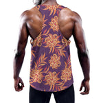 Tangerine Floral Bohemian Pattern Print Training Tank Top