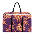 Tangerine Floral Bohemian Pattern Print Utility Tote Bag
