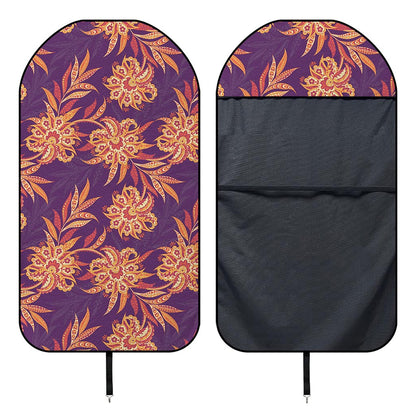 Tangerine Floral Bohemian Pattern Print Waterproof Car Seat Cover