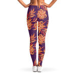 Tangerine Floral Bohemian Pattern Print Women's Leggings