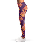 Tangerine Floral Bohemian Pattern Print Women's Leggings