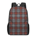 Tartan Knitted Pattern Print 17 Inch Backpack