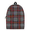 Tartan Knitted Pattern Print School Backpack