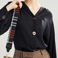 Tartan Knitted Pattern Print Bag Strap