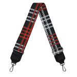 Tartan Knitted Pattern Print Bag Strap