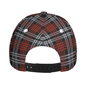 Tartan Knitted Pattern Print Baseball Cap