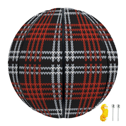 Tartan Knitted Pattern Print Basketball