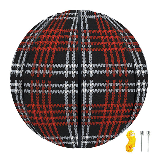 Tartan Knitted Pattern Print Basketball