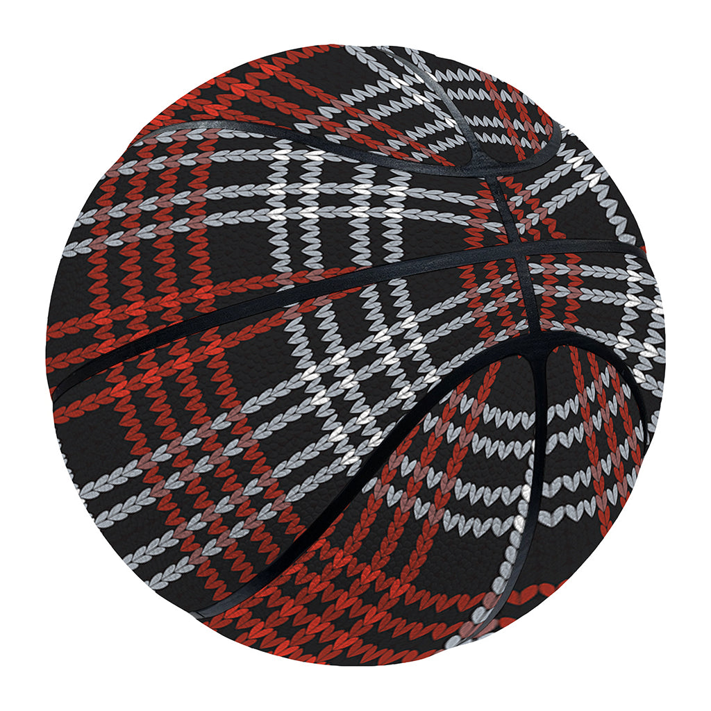 Tartan Knitted Pattern Print Basketball
