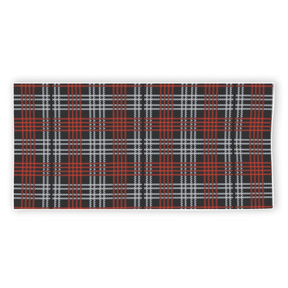 Tartan Knitted Pattern Print Beach Towel