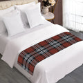 Tartan Knitted Pattern Print Bed Runner