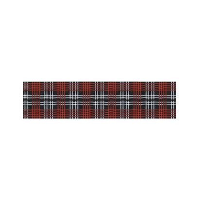 Tartan Knitted Pattern Print Bed Runner