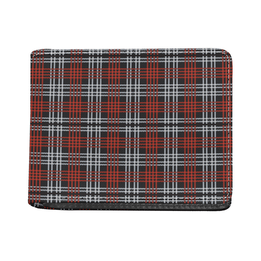 Tartan Knitted Pattern Print Bifold Wallet