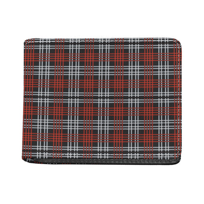 Tartan Knitted Pattern Print Bifold Wallet