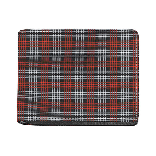 Tartan Knitted Pattern Print Bifold Wallet