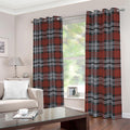 Tartan Knitted Pattern Print Dimout Grommet Curtains