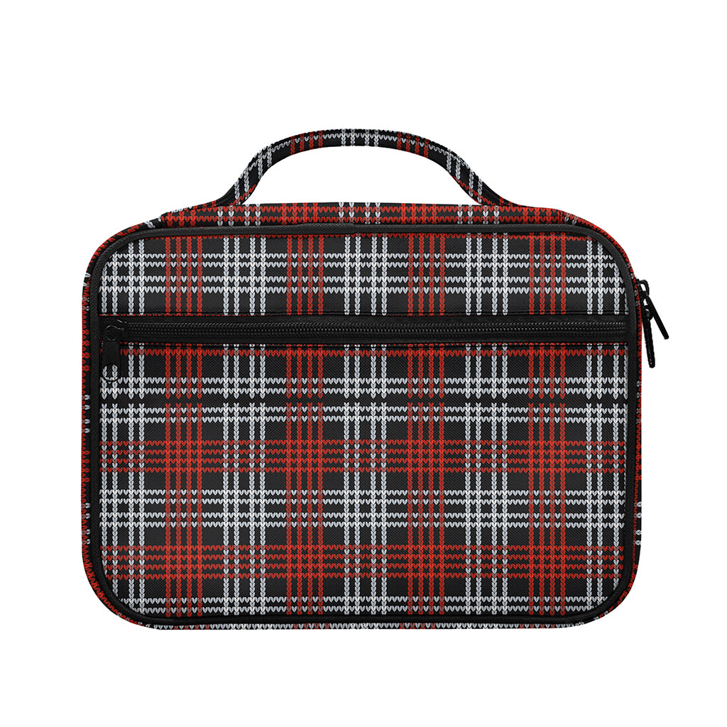 Tartan Knitted Pattern Print Briefcase Bible Bag