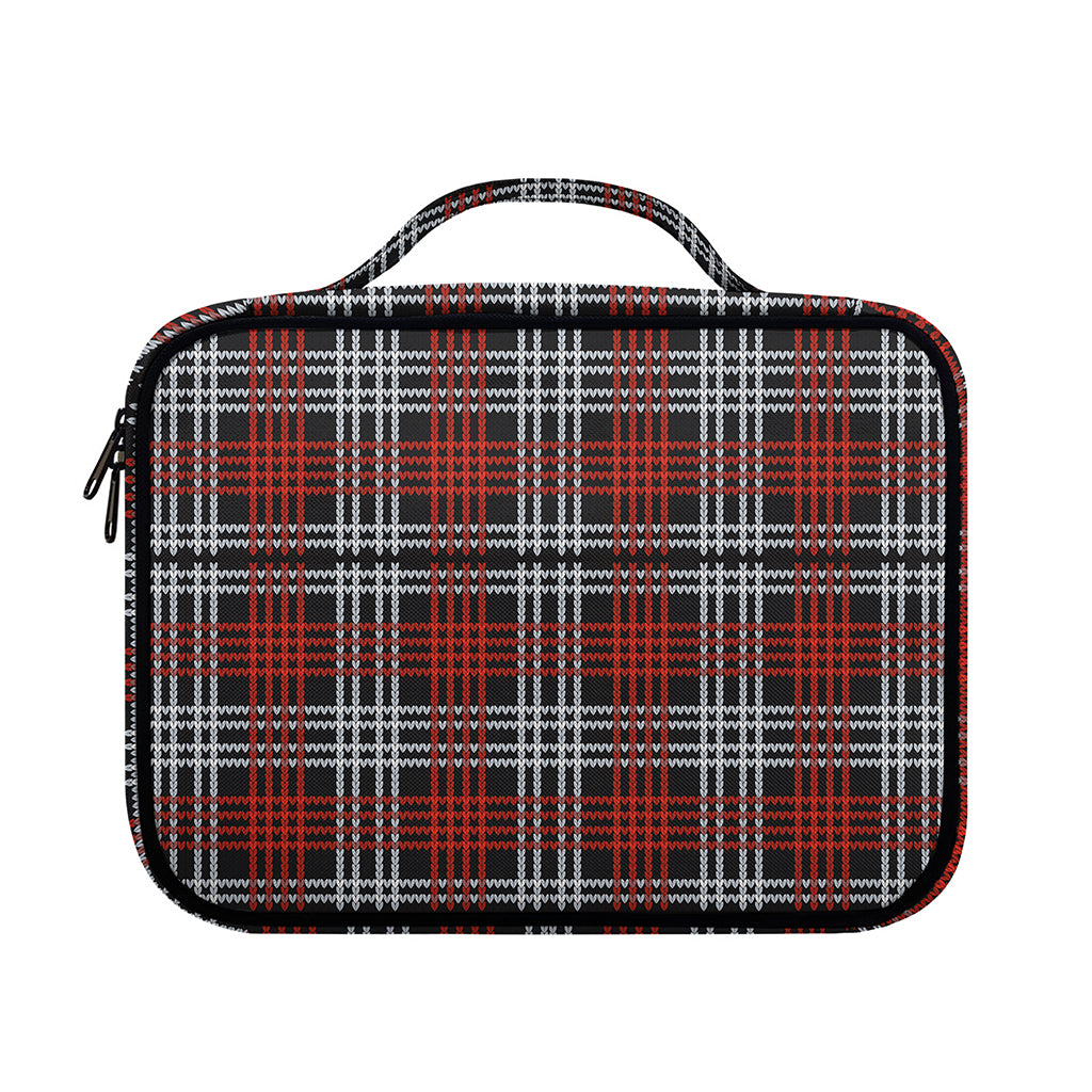 Tartan Knitted Pattern Print Briefcase Bible Bag