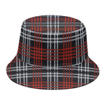 Tartan Knitted Pattern Print Bucket Hat