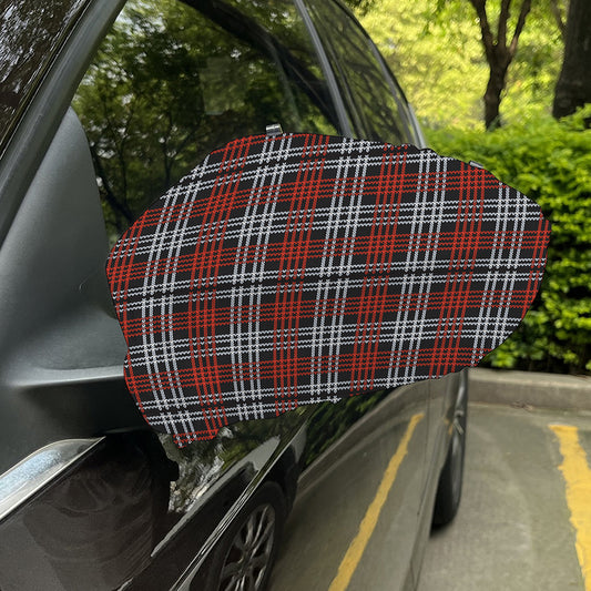 Tartan Knitted Pattern Print Car Side Mirror Covers