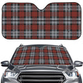 Tartan Knitted Pattern Print Car Windshield Sun Shade