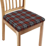 Tartan Knitted Pattern Print Chair Cushion Cover