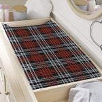 Tartan Knitted Pattern Print Changing Pad Cover