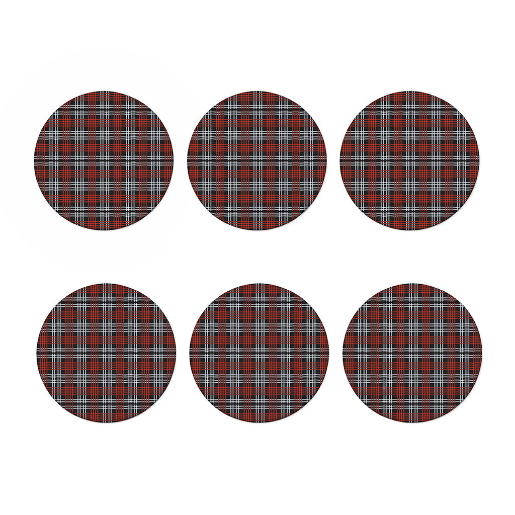Tartan Knitted Pattern Print Coaster Set
