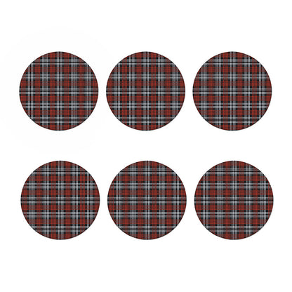 Tartan Knitted Pattern Print Coaster Set