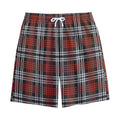 Tartan Knitted Pattern Print Cotton Shorts